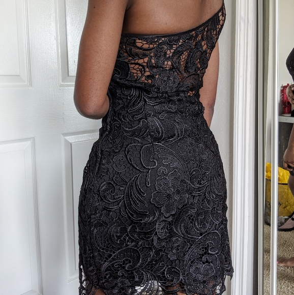 ❗SOLD❗One-Shoulder "Lace" Dress - Picture 3 of 7